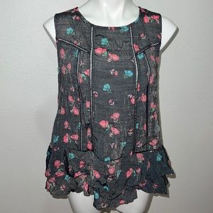 Zac & Rachel Floral Top Sz M